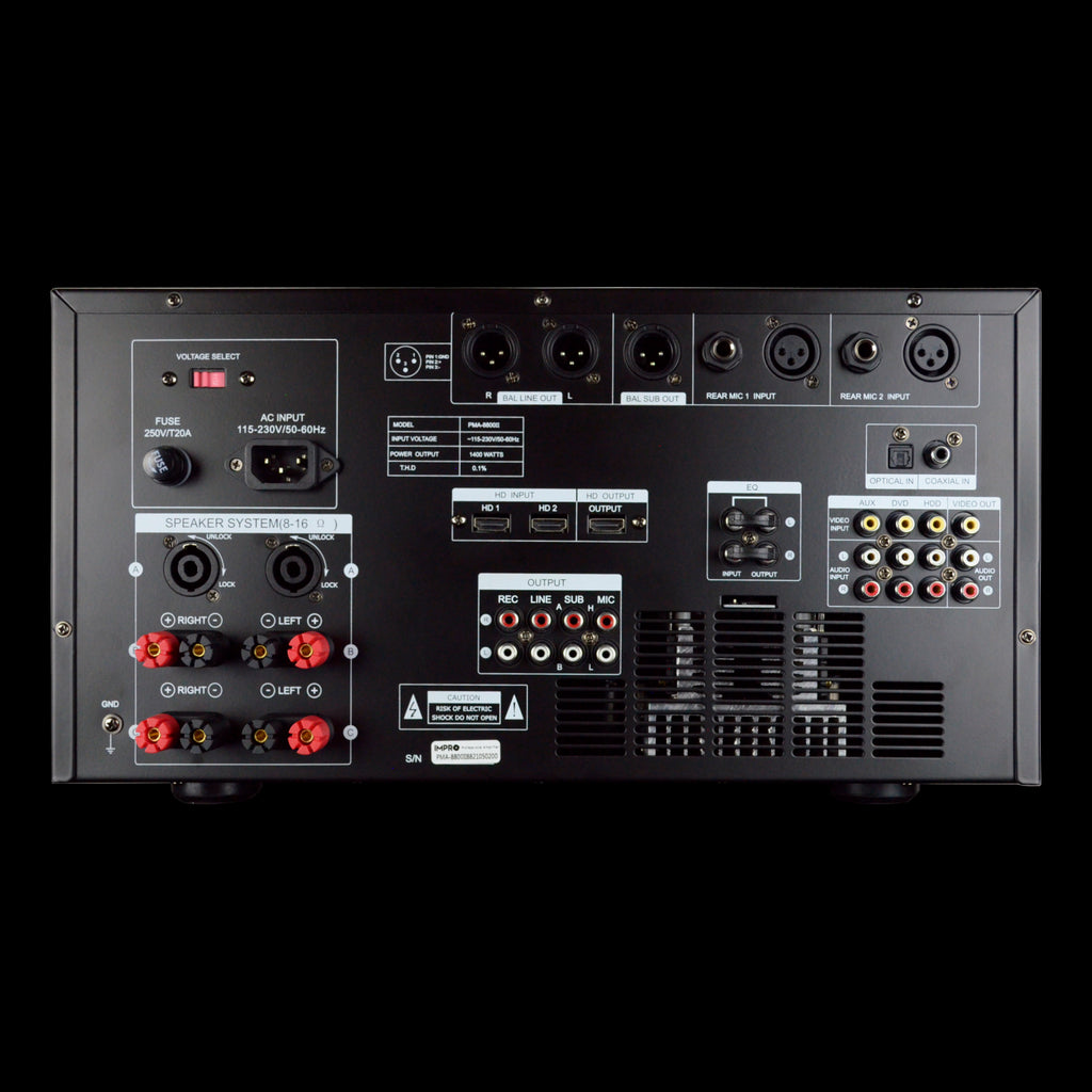 ImPro PMA-9800 Elite Professional 1600W Karaoke Mixing Amplifier for S